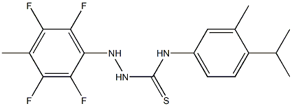 N-(4-isopropyl-3-methylphenyl)-2-(2,3,5,6-tetrafluoro-4-methylphenyl)-1-hydrazinecarbothioamide,,结构式