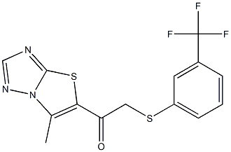 1-(6-methyl[1,3]thiazolo[3,2-b][1,2,4]triazol-5-yl)-2-{[3-(trifluoromethyl)phenyl]sulfanyl}-1-ethanone Structure