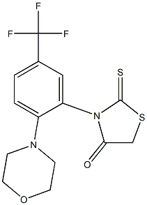 3-[2-morpholino-5-(trifluoromethyl)phenyl]-2-thioxo-1,3-thiazolan-4-one Structure