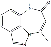 4-methyl[1,4]diazepino[3,2,1-hi]indazol-2(1H)-one Struktur