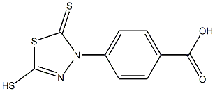 4-(5-mercapto-2-thioxo-2,3-dihydro-1,3,4-thiadiazol-3-yl)benzoic acid Struktur