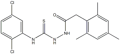 N1-(2,5-dichlorophenyl)-2-(2-mesitylacetyl)hydrazine-1-carbothioamide,,结构式