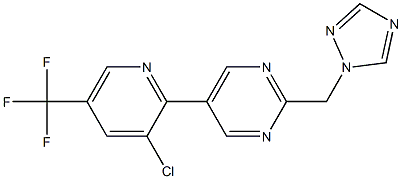 5-[3-chloro-5-(trifluoromethyl)-2-pyridinyl]-2-(1H-1,2,4-triazol-1-ylmethyl)pyrimidine,,结构式