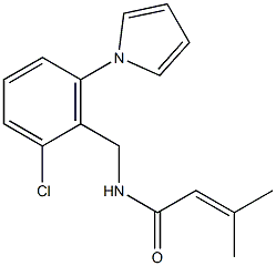 N-[2-chloro-6-(1H-pyrrol-1-yl)benzyl]-3-methyl-2-butenamide,,结构式