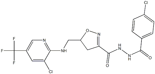 N'-(4-chlorobenzoyl)-5-({[3-chloro-5-(trifluoromethyl)-2-pyridinyl]amino}methyl)-4,5-dihydro-3-isoxazolecarbohydrazide