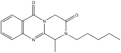 1-methyl-2-pentyl-2H-pyrazino[2,1-b]quinazoline-3,6(1H,4H)-dione Structure