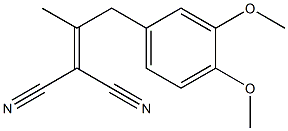 2-[2-(3,4-dimethoxyphenyl)-1-methylethylidene]malononitrile Struktur
