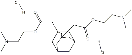 2-(dimethylamino)ethyl 2-(3-{2-[2-(dimethylamino)ethoxy]-2-oxoethyl}-1-adamantyl)acetate dihydrochloride,,结构式