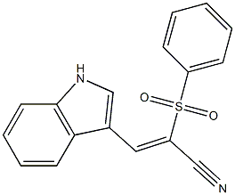 (Z)-3-(1H-indol-3-yl)-2-(phenylsulfonyl)-2-propenenitrile Struktur