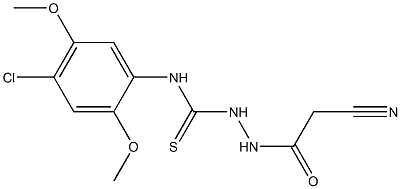 N1-(4-chloro-2,5-dimethoxyphenyl)-2-(2-cyanoacetyl)hydrazine-1-carbothioamide Structure