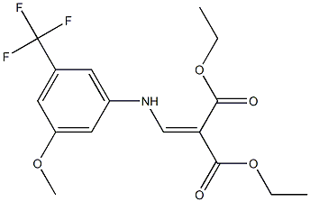 diethyl 2-{[3-methoxy-5-(trifluoromethyl)anilino]methylidene}malonate Structure