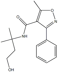 N4-(3-hydroxy-1,1-dimethylpropyl)-5-methyl-3-phenylisoxazole-4-carboxamide 化学構造式