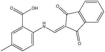 2-{[(1,3-dioxo-1,3-dihydro-2H-inden-2-yliden)methyl]amino}-5-methylbenzenecarboxylic acid