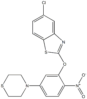 5-chloro-2-[2-nitro-5-(1,4-thiazinan-4-yl)phenoxy]-1,3-benzothiazole|