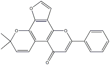 10,10-dimethyl-5-phenyl-7,10-dihydrofuro[2,3-h]pyrano[3,2-f]chromen-7-one|