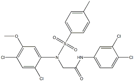  2-{2,4-dichloro-5-methoxy[(4-methylphenyl)sulfonyl]anilino}-N-(3,4-dichlorophenyl)acetamide