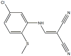 2-{[5-chloro-2-(methylthio)anilino]methylidene}malononitrile,,结构式