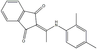2-[1-(2,4-dimethylanilino)ethylidene]-1H-indene-1,3(2H)-dione 化学構造式