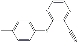 3-[(4-methylphenyl)sulfanyl]-2-pyrazinecarbonitrile,,结构式