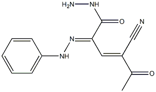 4-cyano-5-oxo-2-(2-phenylhydrazono)hex-3-enohydrazide