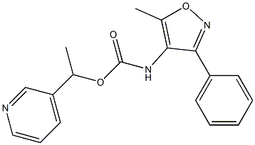 1-(3-pyridyl)ethyl N-(5-methyl-3-phenylisoxazol-4-yl)carbamate 化学構造式