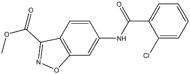 methyl 6-[(2-chlorobenzoyl)amino]-1,2-benzisoxazole-3-carboxylate Structure