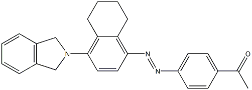 1-(4-{2-[4-(2,3-dihydro-1H-isoindol-2-yl)-5,6,7,8-tetrahydronaphthalen-1-yl]diaz-1-enyl}phenyl)ethan-1-one,,结构式