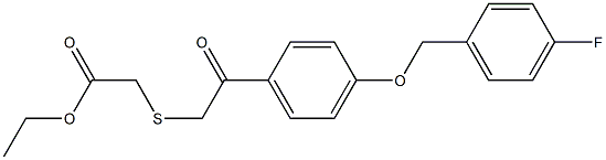 ethyl 2-[(2-{4-[(4-fluorobenzyl)oxy]phenyl}-2-oxoethyl)thio]acetate