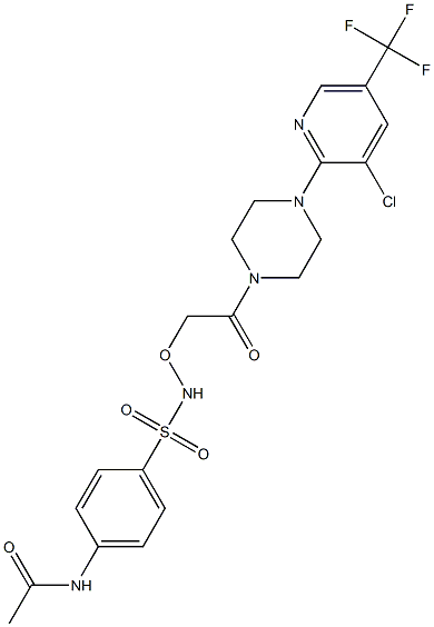 N-(4-{[(2-{4-[3-chloro-5-(trifluoromethyl)-2-pyridinyl]piperazino}-2-oxoethoxy)amino]sulfonyl}phenyl)acetamide Structure