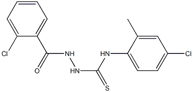 N1-(4-chloro-2-methylphenyl)-2-(2-chlorobenzoyl)hydrazine-1-carbothioamide 结构式