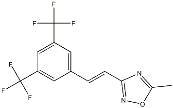 3-[3,5-di(trifluoromethyl)styryl]-5-methyl-1,2,4-oxadiazole Structure