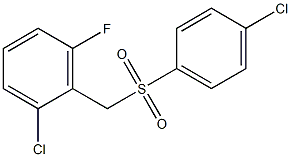 1-chloro-2-{[(4-chlorophenyl)sulfonyl]methyl}-3-fluorobenzene 结构式