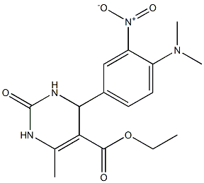 ethyl 4-[4-(dimethylamino)-3-nitrophenyl]-6-methyl-2-oxo-1,2,3,4-tetrahydropyrimidine-5-carboxylate Structure