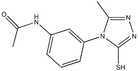 N-[3-(3-mercapto-5-methyl-4H-1,2,4-triazol-4-yl)phenyl]acetamide,,结构式