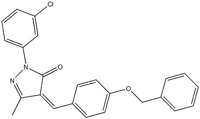 4-[4-(benzyloxy)benzylidene]-1-(3-chlorophenyl)-3-methyl-4,5-dihydro-1H-pyrazol-5-one Structure