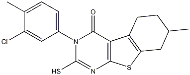 3-(3-Chloro-4-methyl-phenyl)-2-mercapto-7-methyl-5,6,7,8-tetrahydro-3H-benzo[4,5]thieno[2,3-d]pyrimidin-4-one