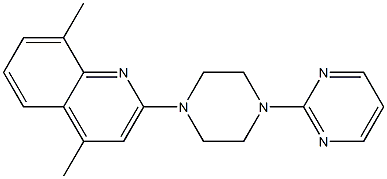 4,8-dimethyl-2-[4-(2-pyrimidinyl)piperazino]quinoline 结构式