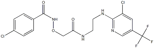 4-chloro-N-{2-[(2-{[3-chloro-5-(trifluoromethyl)-2-pyridinyl]amino}ethyl)amino]-2-oxoethoxy}benzenecarboxamide 结构式