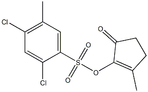 2-methyl-5-oxocyclopent-1-enyl 2,4-dichloro-5-methylbenzene-1-sulfonate Structure