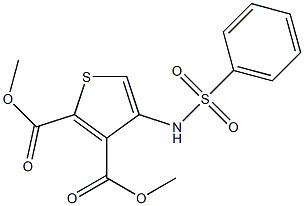 dimethyl 4-[(phenylsulfonyl)amino]thiophene-2,3-dicarboxylate 结构式