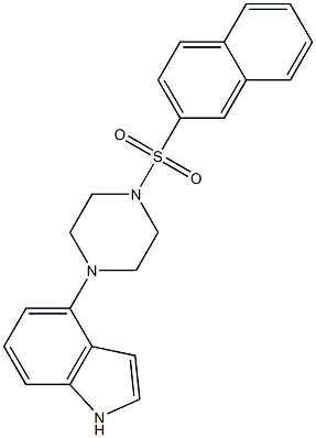 4-[4-(2-naphthylsulfonyl)piperazino]-1H-indole Structure