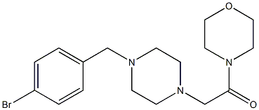 2-[4-(4-bromobenzyl)piperazino]-1-morpholino-1-ethanone Structure