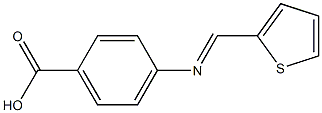 4-[(2-thienylmethylidene)amino]benzoic acid Structure