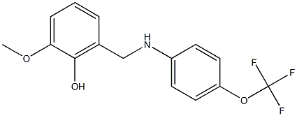 2-methoxy-6-{[4-(trifluoromethoxy)anilino]methyl}benzenol,,结构式