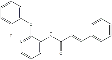 N1-[2-(2-fluorophenoxy)-3-pyridyl]-3-phenylacrylamide Struktur