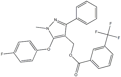 [5-(4-fluorophenoxy)-1-methyl-3-phenyl-1H-pyrazol-4-yl]methyl 3-(trifluoromethyl)benzenecarboxylate