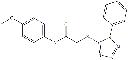N-(4-methoxyphenyl)-2-[(1-phenyl-1H-1,2,3,4-tetraazol-5-yl)sulfanyl]acetamide Structure