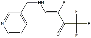 (Z)-3-bromo-1,1,1-trifluoro-4-[(3-pyridinylmethyl)amino]-3-buten-2-one,,结构式