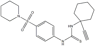 N-(1-eth-1-ynylcyclohexyl)-N'-[4-(piperidinosulfonyl)phenyl]thiourea Structure