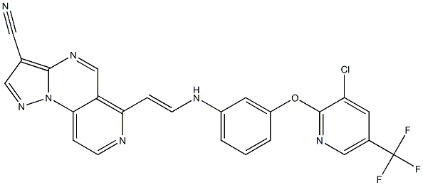 6-[2-(3-{[3-chloro-5-(trifluoromethyl)-2-pyridinyl]oxy}anilino)vinyl]pyrazolo[1,5-a]pyrido[3,4-e]pyrimidine-3-carbonitrile